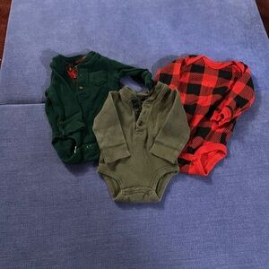 Baby boy holiday onesies